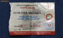 Bilet meci Romania-Ungaria 5.06.1999 foto