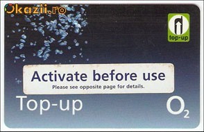 AA, Card incarcare TOP-UP, O2, 2004 foto mare