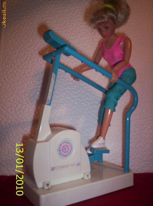 Barbie -aerobic cu baterii-Originala Sua-colectie foto mare