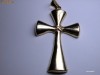 PANDANT PLACAT CU AUR GALBEN DE 18 K - CRUCE