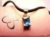 Medalion pandant aur 14K cu TOPAZ  Natural