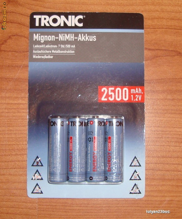 ACUMULATORI TRONIC 2500 MAH foto mare
