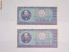 100 LEI 1966 - 2 buc. SERIE CONSECUTIVA #1 VF spre ExF