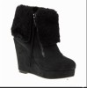 Botine/ ghete platforma cu blanita
