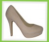 PANTOFI CREM CU TOC SI PLATFORMA,SUPERBI, VANZATOR RECOMANDAT !