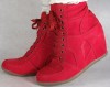 Botine rosii dama/femei cu platforma (cod LL1268)