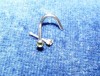 Set 2 piercinguri pentru nas, titan si argint