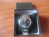 Ceas Longines bratara inox argintiu, cadran negru