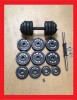 SET GANTERE FIER YORK 40 KG ( 2 x 20 KG / BRAT )  -LIVRARE GRATUITA IN BUCURESTI ZONA SECTOR 4  !!!