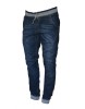 Blugi tip Zara Man conici cu banda elastic - semitur - albastri - David Bekham Gust Ed. - masuri 30, 31, 32, 34, 36 - 20